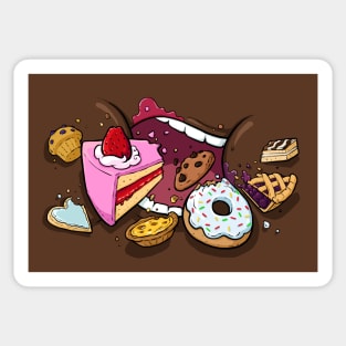 Bakery Glutton Facemask (dark skin) Sticker